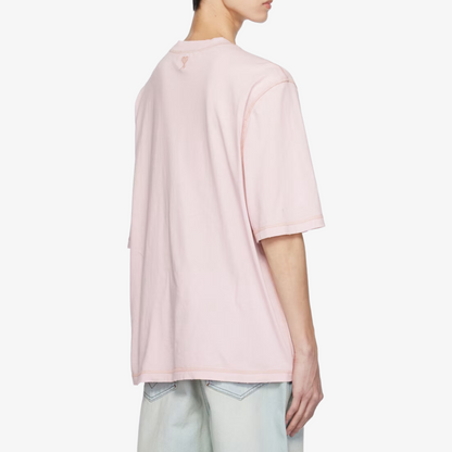 AMI Paris Pink Fade Out Tee