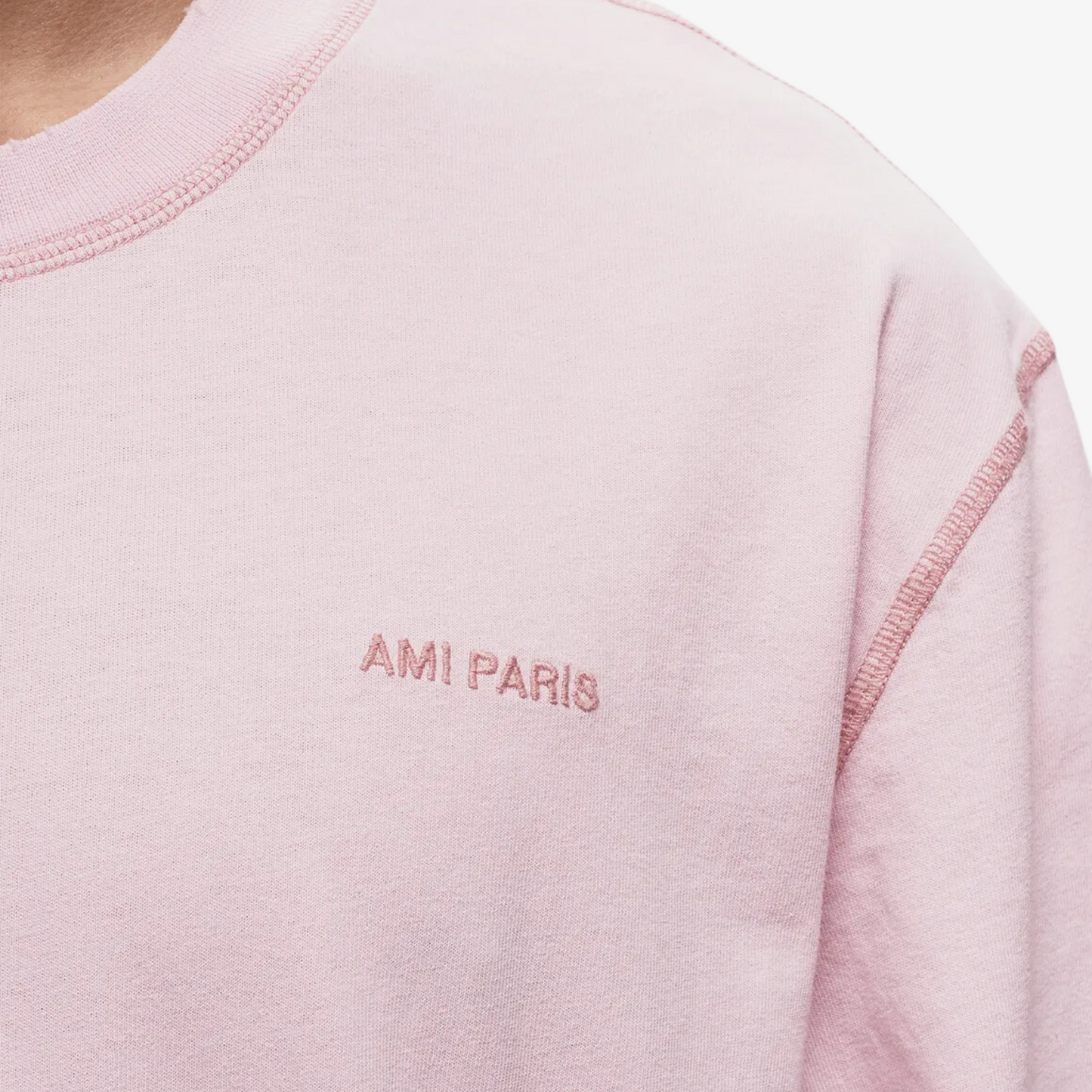 AMI Paris Pink Fade Out Tee