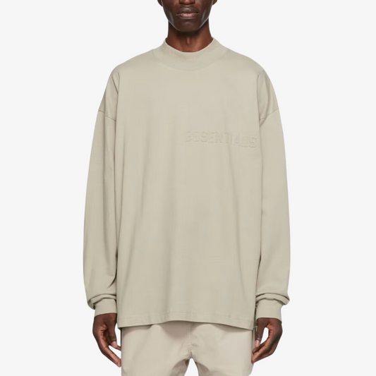 Fear of God Essentials Light Gray Long Sleeve Tee