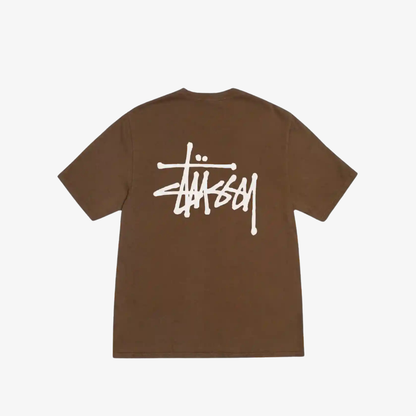 STUSSY Brown Logo Tee